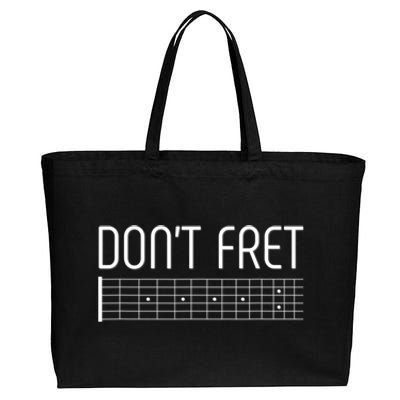 Guitar Gift Don't Fret Cotton Canvas Jumbo Tote