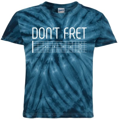 Guitar Gift Don't Fret Kids Tie-Dye T-Shirt