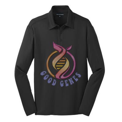 Good Genes DNA Day Silk Touch Performance Long Sleeve Polo