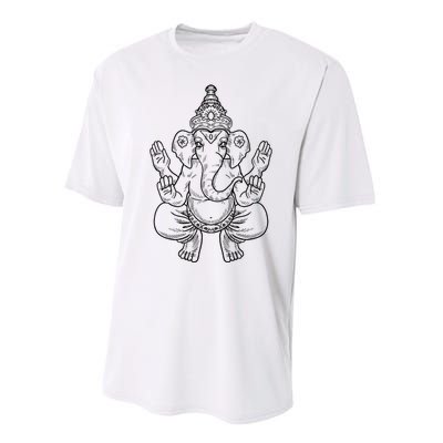 Ganesh God Elephant Indian Animal Yoga Hindu Performance Sprint T-Shirt