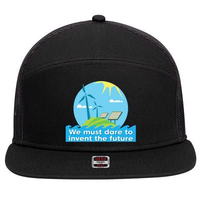 Go Green Earth Day Renewable Energy Sun Solar Wind Power 7 Panel Mesh Trucker Snapback Hat