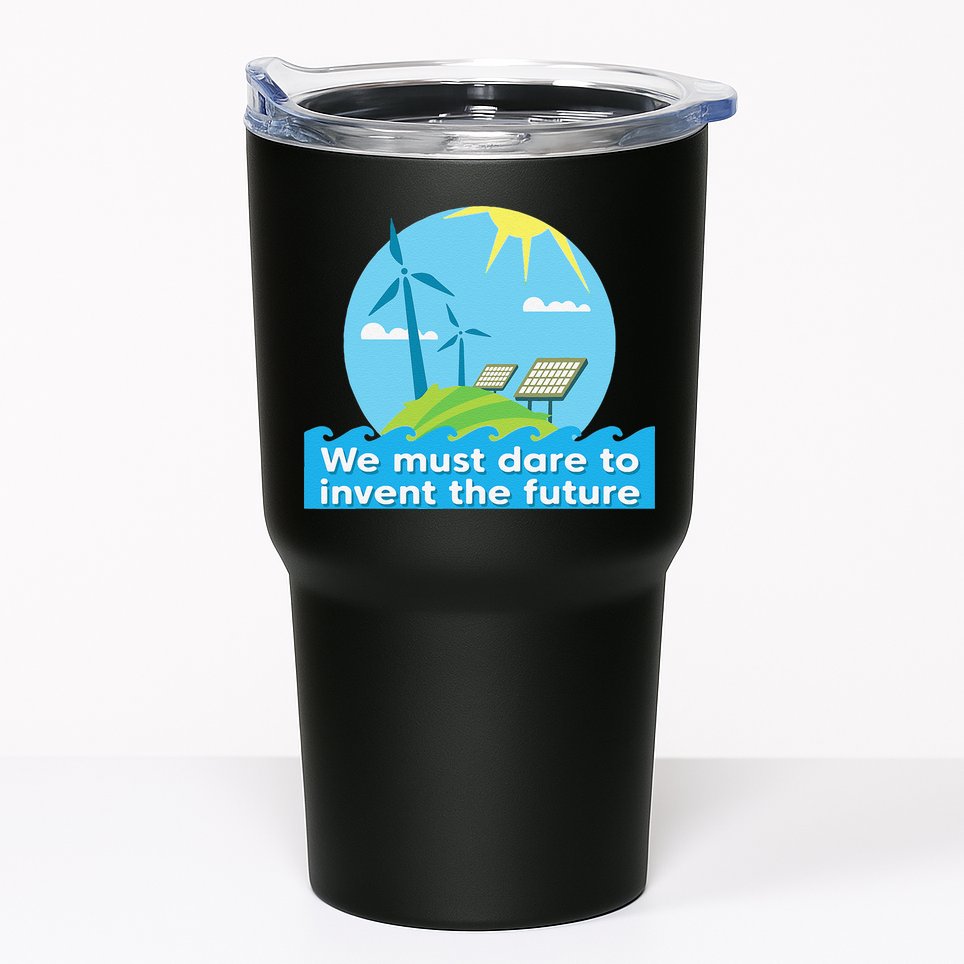 Go Green Earth Day Renewable Energy Sun Solar Wind Power Tumbler