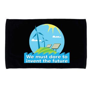 Go Green Earth Day Renewable Energy Sun Solar Wind Power Microfiber Hand Towel