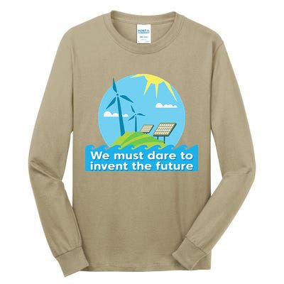 Go Green Earth Day Renewable Energy Sun Solar Wind Power Tall Long Sleeve T-Shirt