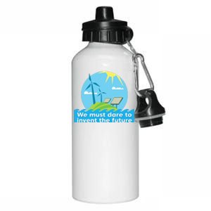 Go Green Earth Day Renewable Energy Sun Solar Wind Power Aluminum Water Bottle