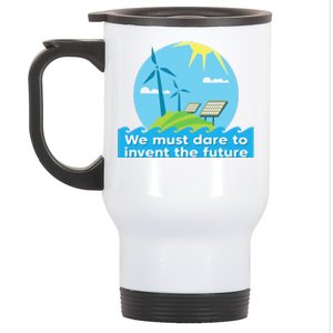 Go Green Earth Day Renewable Energy Sun Solar Wind Power Stainless Steel Travel Mug