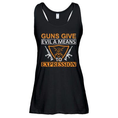 Guns Give Evil A Means To Expression Ladies Essential Flowy Tank