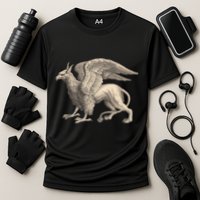 Griffin Gift Eagle Lion Medieval Bird Mythical Creature Gift Cooling Performance Crew T-Shirt