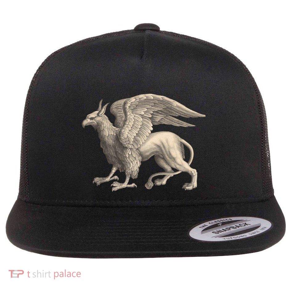 Griffin Gift Eagle Lion Medieval Bird Mythical Creature Gift Flatbill Hat