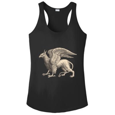 Griffin Gift Eagle Lion Medieval Bird Mythical Creature Gift Ladies PosiCharge Competitor Racerback Tank