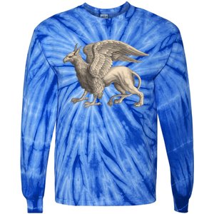 Griffin Gift Eagle Lion Medieval Bird Mythical Creature Gift Tie-Dye Long Sleeve Shirt