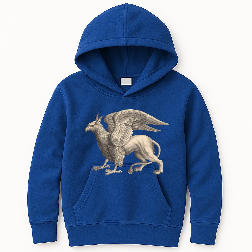Griffin Gift Eagle Lion Medieval Bird Mythical Creature Gift Kids Hoodie
