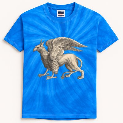 Griffin Gift Eagle Lion Medieval Bird Mythical Creature Gift Kids Tie-Dye T-Shirt