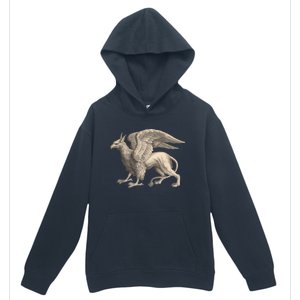 Griffin Gift Eagle Lion Medieval Bird Mythical Creature Gift Urban Pullover Hoodie