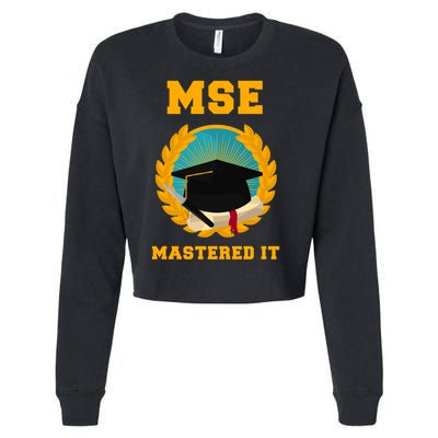Graduation Gift Engineer MSE Degree Engineering Cropped Pullover Crew