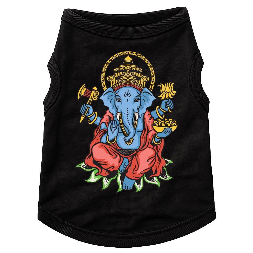 Ganesha God Elephant Gift Spiritual Hindu Yoga Meditation Great Gift Doggie Tank