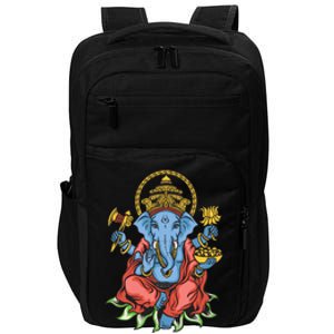 Ganesha God Elephant Gift Spiritual Hindu Yoga Meditation Great Gift Impact Tech Backpack