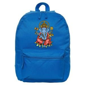 Ganesha God Elephant Gift Spiritual Hindu Yoga Meditation Great Gift 16 in Basic Backpack