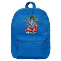 Ganesha God Elephant Gift Spiritual Hindu Yoga Meditation Great Gift 16 in Basic Backpack