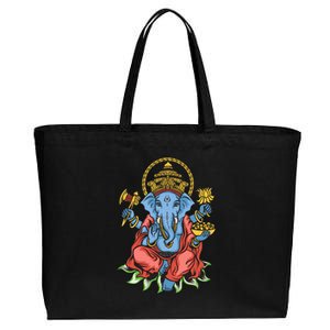 Ganesha God Elephant Gift Spiritual Hindu Yoga Meditation Great Gift Cotton Canvas Jumbo Tote