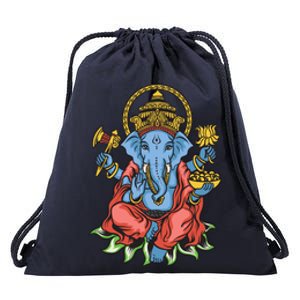 Ganesha God Elephant Gift Spiritual Hindu Yoga Meditation Great Gift Drawstring Bag