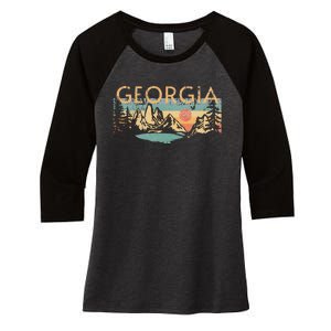 Georgia Women's Tri-Blend 3/4-Sleeve Raglan Shirt