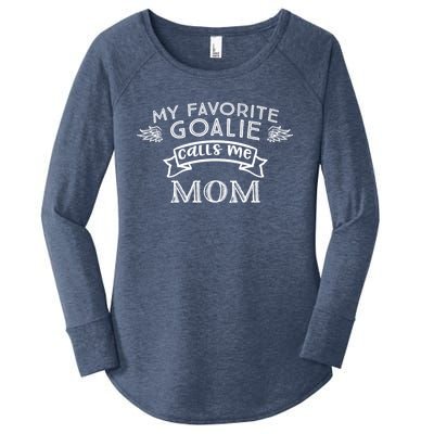 Goalie Gift For Mom My Favorite Goalie Calls Me Mom Women's Perfect Tri Tunic Long Sleeve Shirt