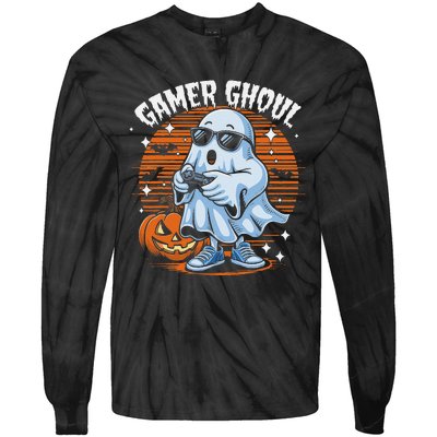 Gamer Ghoul For The Ultimate Gamer With Haunted Factor Tie-Dye Long Sleeve Shirt