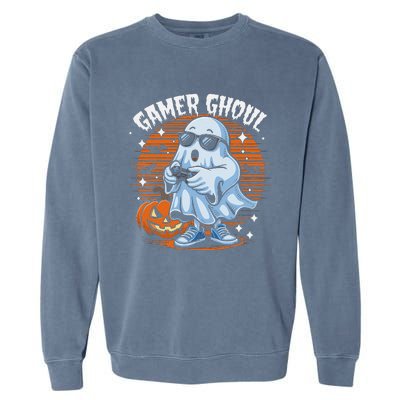 Gamer Ghoul For The Ultimate Gamer With Haunted Factor Garment-Dyed Sweatshirt