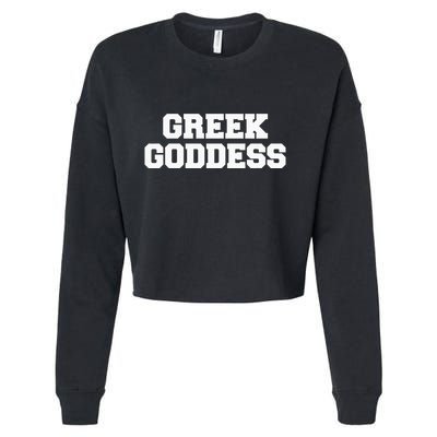 Greek Goddess Funny Fraternity College Frat Party Greek Cropped Pullover Crew