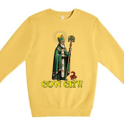 Gon Git Funny St Patricks Day Shamrock Irish Premium Crewneck Sweatshirt