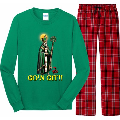 Gon Git Funny St Patricks Day Shamrock Irish Long Sleeve Pajama Set