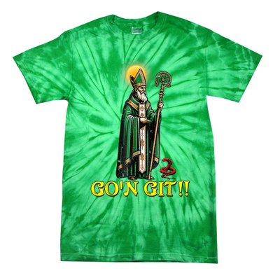 Gon Git Funny St Patricks Day Shamrock Irish Tie-Dye T-Shirt