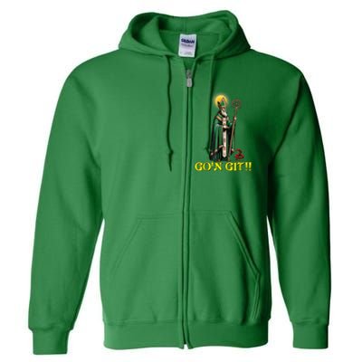 Gon Git Funny St Patricks Day Shamrock Irish Full Zip Hoodie