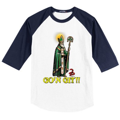 Gon Git Funny St Patricks Day Shamrock Irish Baseball Sleeve Shirt