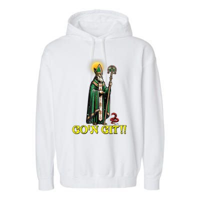 Gon Git Funny St Patricks Day Shamrock Irish Garment-Dyed Fleece Hoodie