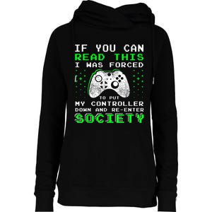 Gamer Gifts For Teen Boy If You Can Read This Video Game Womens Funnel Neck Pullover Hood