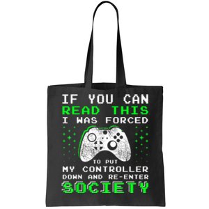 Gamer Gifts For Teen Boy If You Can Read This Video Game Tote Bag