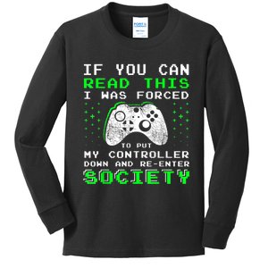 Gamer Gifts For Teen Boy If You Can Read This Video Game Kids Long Sleeve Shirt