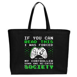 Gamer Gifts For Teen Boy If You Can Read This Video Game Cotton Canvas Jumbo Tote