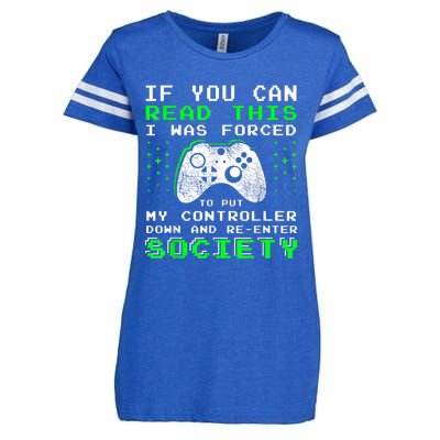 Gamer Gifts For Teen Boy If You Can Read This Video Game Enza Ladies Jersey Football T-Shirt