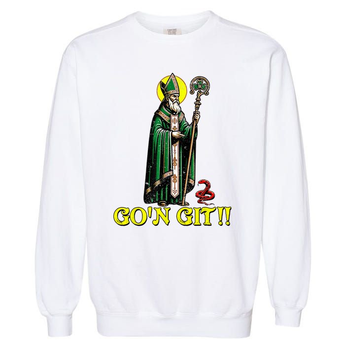 GOn Git Funny St Patricks Day Shamrock St Patty Party Iris Garment-Dyed Sweatshirt