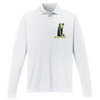 GOn Git Funny St Patricks Day Shamrock St Patty Party Iris Performance Long Sleeve Polo