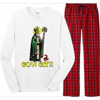 GOn Git Funny St Patricks Day Shamrock St Patty Party Iris Long Sleeve Pajama Set