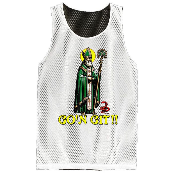 GOn Git Funny St Patricks Day Shamrock St Patty Party Iris Mesh Reversible Basketball Jersey Tank