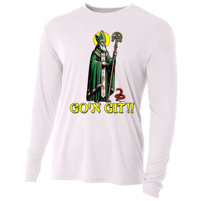 GOn Git Funny St Patricks Day Shamrock St Patty Party Iris Cooling Performance Long Sleeve Crew