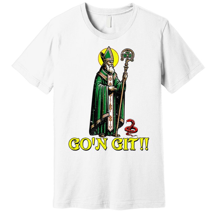 GOn Git Funny St Patricks Day Shamrock St Patty Party Iris Premium T-Shirt