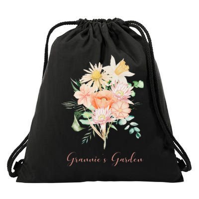 Grannie's Garden Feb Apr Jul Aug Oct Dec Drawstring Bag