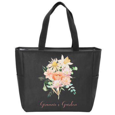 Grannie's Garden Feb Apr Jul Aug Oct Dec Zip Tote Bag