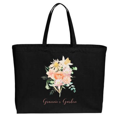 Grannie's Garden Feb Apr Jul Aug Oct Dec Cotton Canvas Jumbo Tote